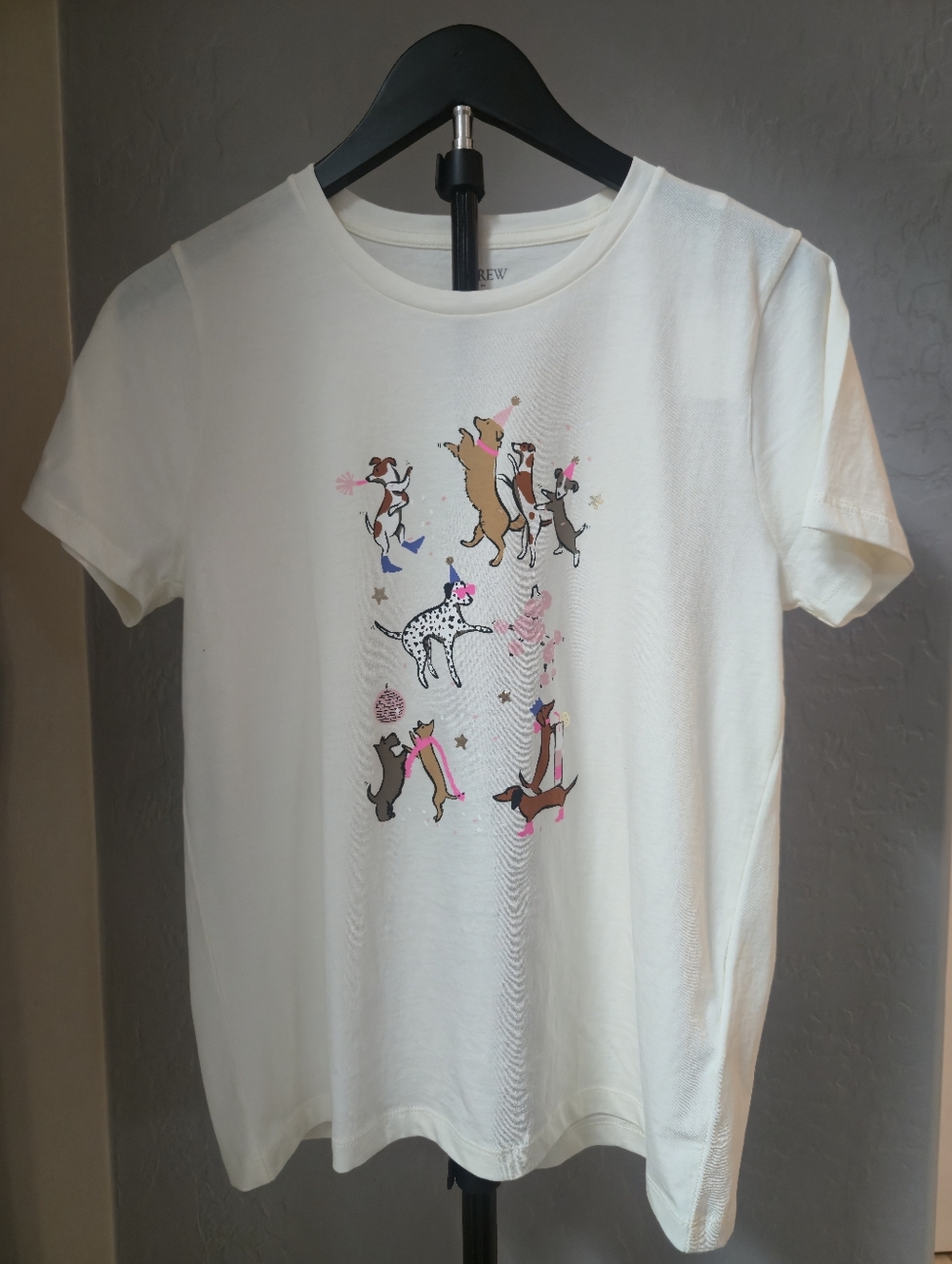J.Crew Factory "Party Dogs" 100% Cotton Collector Graphic Tee - M